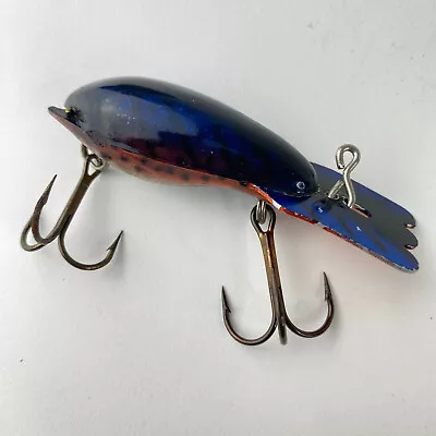 Vintage Fred Arbogast Mud-Bug Fishing Lure Blue Glitter Rare • $24.87