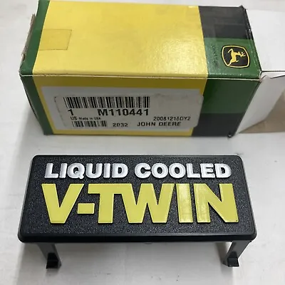 $40 • Buy M110441 John Deere Plastic Emblem V-TWIN Liquid Cooled Trim Badge
