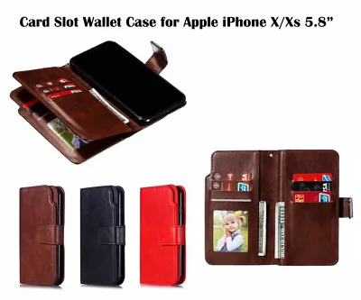 Luxury PU Leather Card Slot Wallet Case Cover For Apple IPhone X/Xs 5.8  • $9.95