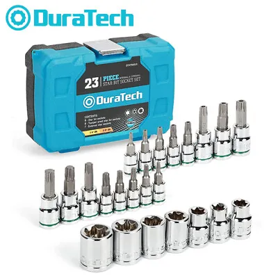 DURATECH 23PCS Torx Bit Socket External Torx Sockets 8 Star Female E-Torx Socket • $26.99