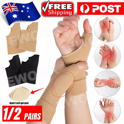 Wrist Thumb Support Tendonitis Hand Brace Basal Joint Sleeves Arthritis Gloves • $7.95