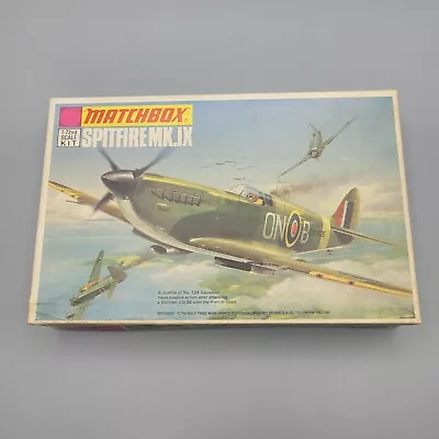 Vintage Matchbox 1/72 Supermarine Spitfire Mk.IX  #PK-2 Open Box Model Airplane • $9.88