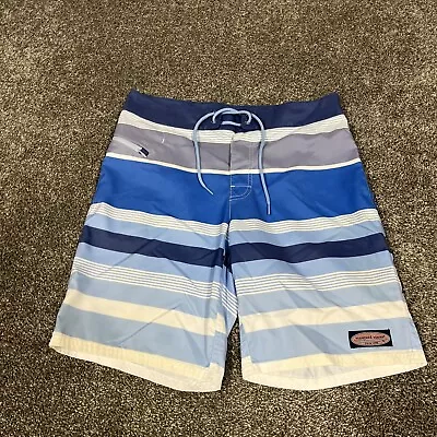 Vineyard Vines Men's Performance Blue Striped Swim  Board Shorts Size 30 • $10