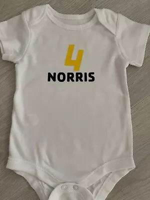 Baby Vest Formula One Lando Norris Bodysuit Any Size F1  Racing Driver  • £8.99