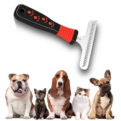 £4.51 • Buy Professional Pet Cat Grooming Comb Brush Deshedding Hair Removal Undercoat Knots