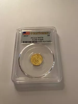 2019 PCGS MS 70 $5 American Gold Eagle First Strike • $330