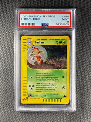 $12.50 • Buy Pokemon Card PSA 9 Mint Ledian Skyridge 2003 Holo H14/H32