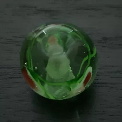 Apr-12 Japanese Glass OJIME Tombodama Netsuke Light Green Base • £41.22