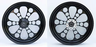 16  Kool Kat Black Wheel Set Harley Softail Heritage Fat Boy Springer 00-06 • $869.91