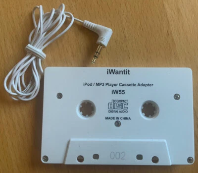 £3.95 • Buy IWantit Audio Tape Cassette Adapter AUX 3.5mm Stereo Jack, IPhone, IPod, MP3