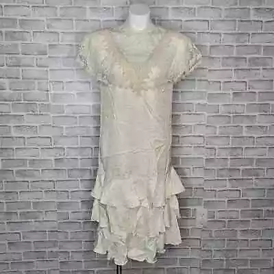 Vintage 80s Epitome Petites Lace Tiered Dress Sz 10P • $61.75