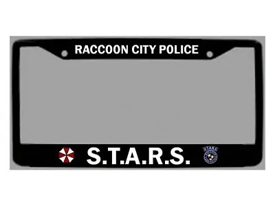 Resident Evil Fans!  Raccoon City Police /s.t.a.r.s.   Black License Plate Frame • $17.95