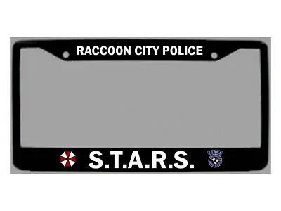 Resident Evil!  Raccoon City Police /s.t.a.r.s.  Black Plastic License  Frame • $12.95