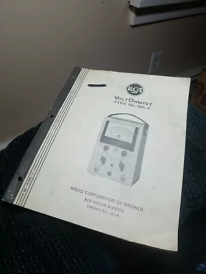 Vintage RCA VoltOhmyst Type 195A - Manual Only • $7.95