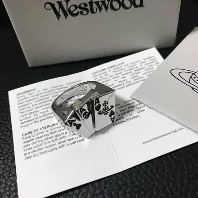 New Vivienne Westwood Silver Color Playing Card Ring Size 7 • $46.97