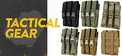 Tactical Molle Pals Triple MP5 Mag Pouch MA37 • $22.99
