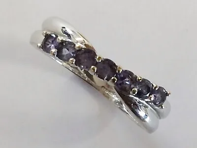 Qvc 9ct White Gold & Tanzanite Ring Size O 2006  • £95