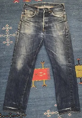 LEVI LVC VTG 1937 201XX BUCKLE BACK JEANS 33×32 Big E 555 VALENCIA ST SF! • $250