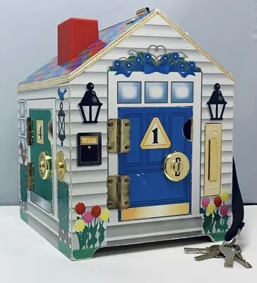 Melissa & Doug Wooden Doorbell House With Keys #2505 NO DOLLS…tested/works! • $12