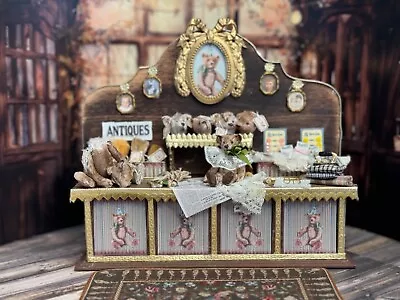 Vintage Artisan Miniature Dollhouse Coffre D'Emilie France Bear Making Diorama • $299.99