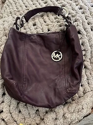 Michael Kors Purple Soft Leather Hobo Purse • $45