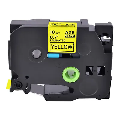 Black On Yellow Label Tape TZ-641 TZe-641 For Brother P-touch PT-520 PT-530 18mm • $82.77