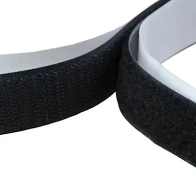 New 20mm 3/4  Inch Self Adhesive Black Hook Loop Or Both Sticky Fastening Tape • £7.99