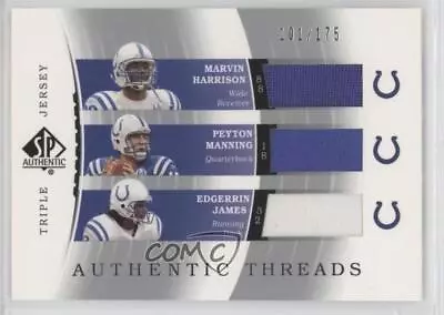 2003 SP Authentic Threads Triple Jersey /175 Marvin Harrison Peyton Manning HOF • $40.79