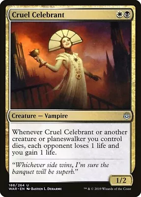 MTG Cruel Celebrant NM War Of The Spark WAR EDH Edgar Teysa Athreos Vampires • $1.49