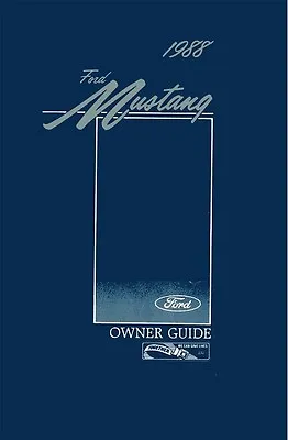 1988 Ford Mustang Owners Manual User Guide Reference Operator Book Fuses Fluids • $35.09