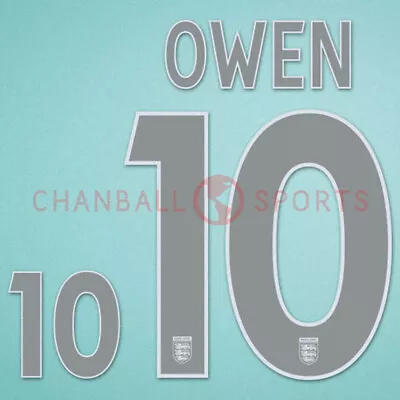 Owen #10 2004-2006 England Awaykit Nameset Printing • £13.19