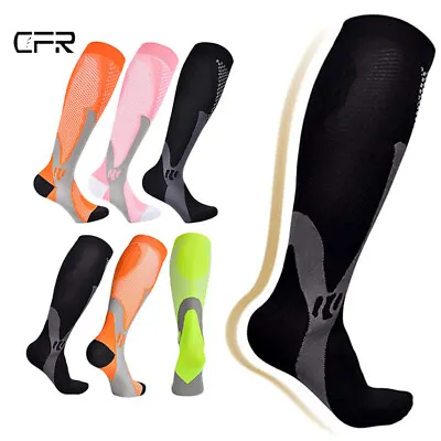 £4.99 • Buy CFR Compression Socks Knee Anti Fatigue Flight Running Varicose For Men Women GW
