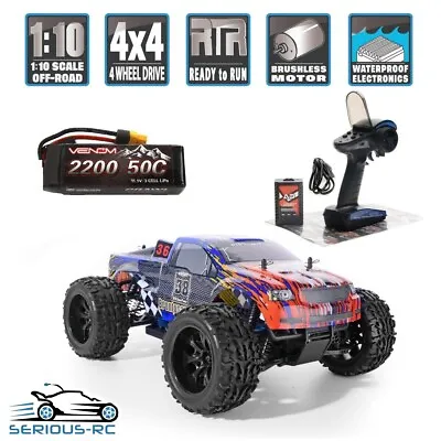 HSP 3S BRUSHLESS Remote Control Car RC TRUCK 1:10 Scale Truck - Complete Package • £216.99