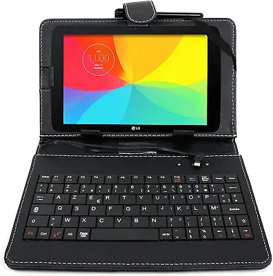 Tablet Keyboard Case USB With Stand For Tablet 7  To 8  Plus Extras AZERTY Keys! • £6.99