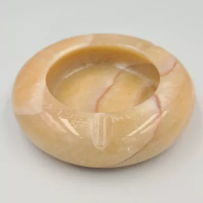 Vintage Round Onyx Ashtray Natural Stone Marble 4.25  • £7.48