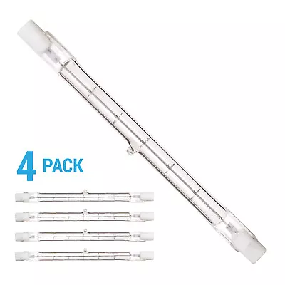 4 Pack 118mm Double Ended 300W T3 120V Clear Bulb Recessed SC R7s Warm White • $9.70