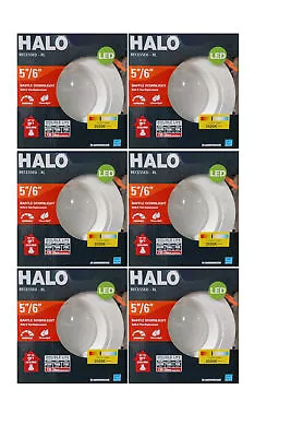 (6 Pack) HALO Recessed RL560WH6935R 5  Or 6  Integrated LED Bulb With Recessed • $40.99