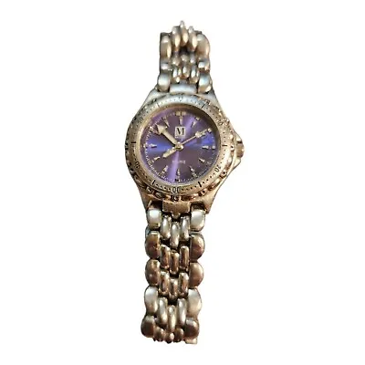 Maurices Quartz Women's Purple Face Silver Link Bracelet Wrist Watch • $13