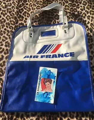 FRENCH AIR FRANCE 1960s AIRLINE TRAVEL FLIGHT LUGGAGE BAG~MADE IN FRANCE~UNUSED • $115