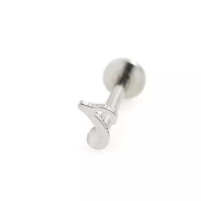 Internally Threaded Labret Jewelry With Music Note Design 16g • $9.66