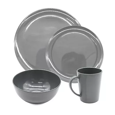 £29.69 • Buy 16pc Melamine Dining Set Plates Bowl Mugs Dinner Party Camping Picnic Tableware