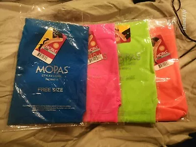 MOPAS LADIES NYLON 19  LEGGINGS ONE SIZE RN 65914 LG005 Lot Of 4 NWT • $8