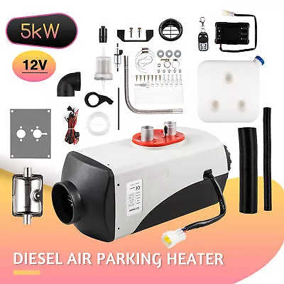 Air Diesel Heater 12V 5KW Thermostat Remote Control Caravan Motorhome RV 10LTank • $99.99