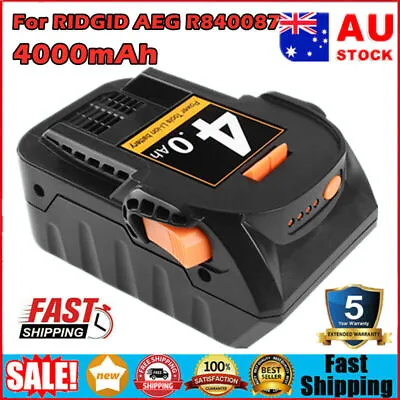 18V 4.0Ah Li-ion Battery For RIDGID AEG R840087 R840086 R840085 L1840R Cordless • $32.99