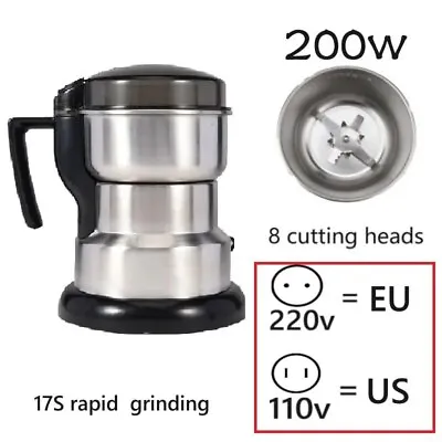 400W Coffee Grinder Electric Wet & Dry Grinder Beans Nuts Spice Grinding Mill • £14.99