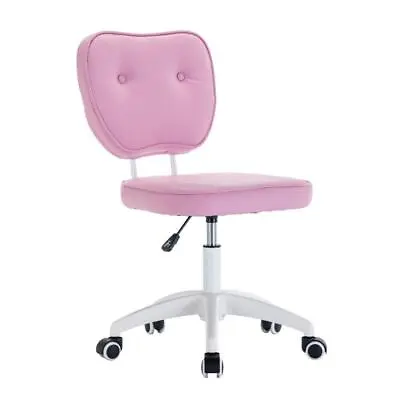 PU Makeup Office Desk Chair Bling Desk Armless Vanity Desk Task Chair • $61.49