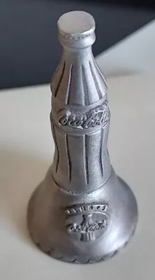 Coca Cola Pewter Mini Bottle W/ Bell 1995 Vintage Collectable • $18