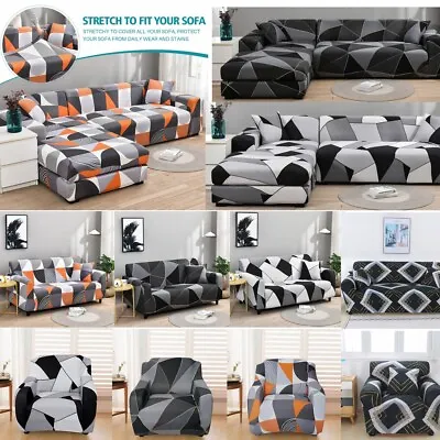 $18.89 • Buy 1 2 3 4 Seater Sofa Slipcover L Shape Sectional Couch Cover Loveseat Covers