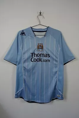 Vintage Manchester City 2007/2008 Home Football Le Coq Sportif Mens Large • £34.99