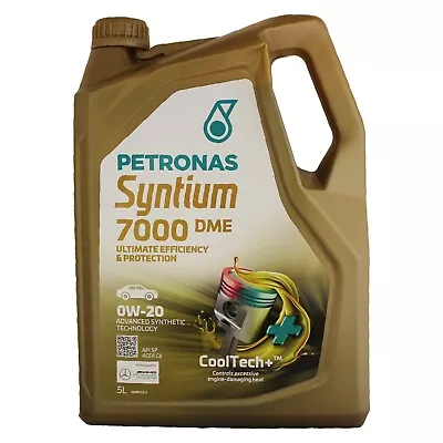 £48.95 • Buy PETRONAS Syntium 7000 DME 0W-20 Fully Synthetic Car Engine Oil - 5 Litres 5L